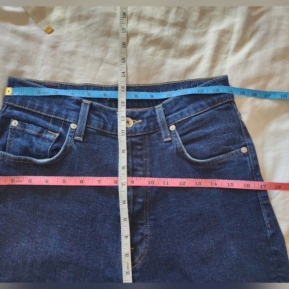 7 For All Mankind Vintage Straight Hidden Button Fly High-Rise Jeans size 30 - Picture 4 of 8